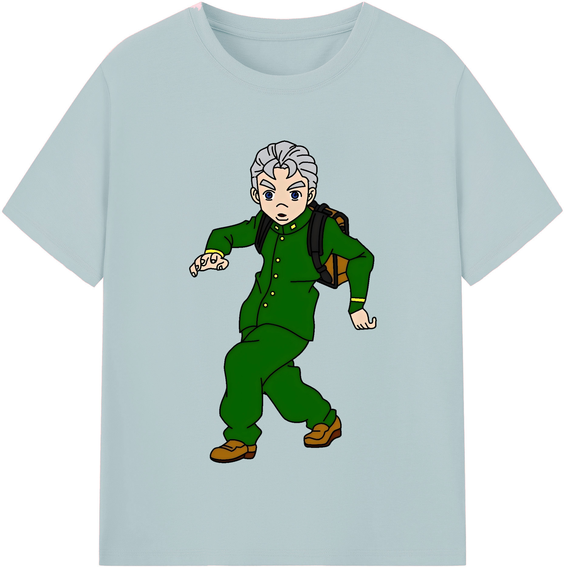 （画像用） ジョジョの奇妙な冒険 広瀨康一 JoJo's Bizarre Adventure Hirose Koichi 綿100％半袖Tシャツ（フロントプリント）